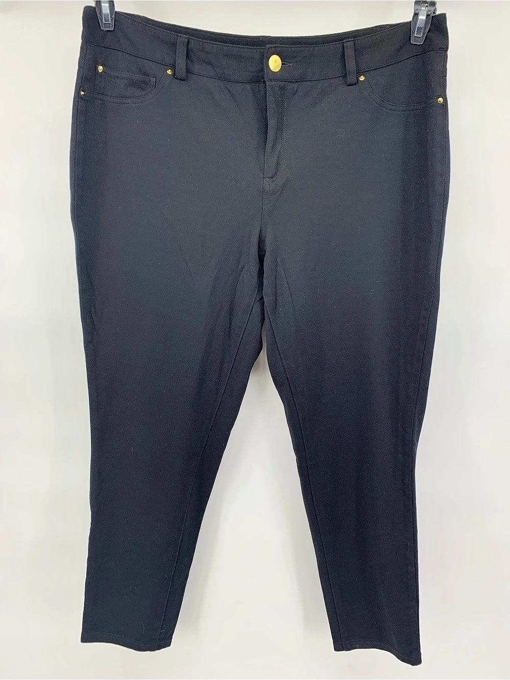 INC International Concepts | Plus Size Black Stretch Ankle Trousers | Size 18W